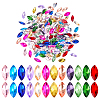192Pcs 12 Colors Glass Rhinestone Cabochons GLAA-PH0004-37-1