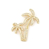 Ocean Brass Micro Pave Cubic Zirconia Pendants KK-K411-06G-1
