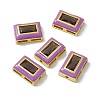 Rack Plating Brass Rectangle Beads KK-C007-14G-03-1