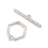 Hexagon Brass Toggle Clasps KK-G548-40P-2