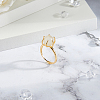 1Pc Adjustable 925 Sterling Silver Engagement Adjustable Ring Findings FIND-DC0006-63G-5