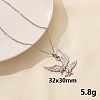 Animal Stainless Steel Eagle Pendant Necklace for Women QG3482-5-1