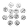 12Pcs 6 Style 304 Stainless Steel Pet Pendants STAS-CJ0001-139-3