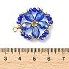 Cooper Wire Wrapped Electroplate Glass Pendants PALLOY-MZ01413-02-3