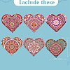 DIY Mandala Flower Heart Bookmark Diamond Painting Kit PW-WGAA97F-01-2