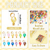200Pcs Transparent Acrylic Pendants PALLOY-TAC0297-4