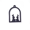 Acrylic Bunny Open Back Bezel Pendants KY-WH0019-08-1