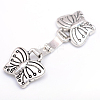 Butterfly Tibetan Style Alloy Fold Over Clasps X-TIBE-R308-02AS-NR-4