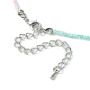 Faceted Rondelle Glass Beaded Necklace for Women NJEW-M208-02D-5