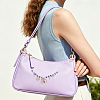 1Pc Handmade Porcelain & Natural Pearl & Shell Bag Extender Chains HJEW-SC0003-35-5