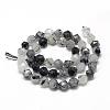 Natural Black Rutilated Quartz Beads Strands G-R448-10mm-01-2