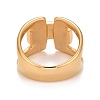 Ion Plating(IP) 304 Stainless Steel Rectangle Chunky Ring for Women RJEW-B040-09B-G-3