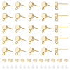 Brass Stud Earring Findings KK-UN0002-79-1