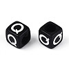 Initial Acrylic Horizontal Hole Beads OACR-ZX006-35Q-2