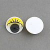 Plastic Wiggle Googly Eyes Buttons DIY Scrapbooking Crafts Toy Accessories with Label Paster on Back KY-S003B-8mm-05-2