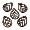 Walnut Wood Hollow Pendants WOOD-G018-11-1-1