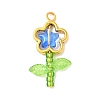Acrylic Flower-shaped Pendants PALLOY-JF03867-01-2