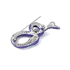 Snake Alloy Rhinestone Brooches for Backpack Clothes JEWB-V003-03P-3