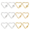 12Pcs 6 Styles Stainless Steel Screw Locking Carabiner STAS-HS0001-62-1