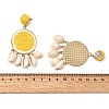 Woven Alloy Chandelier Earrings for Women AL-CBA1AA3-06G-3