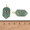 Natural Green Aventurine Pendants KK-CBAF9BC-20G-10-3