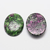 Oval Natural Ruby in Zoisite Cabochons G-K020-14x10mm-09-2