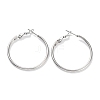 Non-Tarnish Ring 304 Stainless Steel Hoop Earrings for Women Men EJEW-B049-02B-P-1