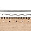 Non-Tarnish 304 Stainless Steel Paperclip & Herringbone Chains Double Layer Necklace for Men Women NJEW-E046-01P-4