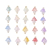 Mushroom Transparent Glass Pendants PALLOY-JF03654-01-1