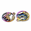 Alloy Howling Wolf Pendants PALLOY-S180-111-NR-3