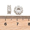 Brass Pave Clear Cubic Zirconia Beads CU-CBA6A75-19B-P-3