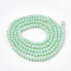 Opaque Solid Color Glass Beads Strands GLAA-S178-12B-10-2