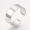 Non-Tarnish 304 Stainless Steel Cuff Rings STAS-T045-22A-P-3