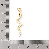 Brass Micro Pave Cubic Zirconia Pendants X-ZIRC-P121-03B-G-3