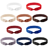 BENECREAT 10Pcs 10 Colors Bowknot Polyester Hat Band AJEW-BC0007-07-1