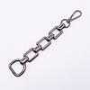 Zinc Alloy Bag Extender Chains PALLOY-WH0076-11B-RS-1