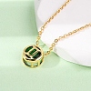 Brass Pave Cubic Zirconia Birth Stone Constellation Pendant Cable Chain Necklaces NJEW-D334-01G-11-3