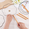5Pcs Handmade Craft DIY Iron Fan Frames DIY-CN0003-62A-3