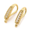 Brass with Cubic Zirconia Earring Hooks X1-KK-Q782-01G-1