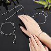 6Pcs 6 Styles 304 Stainless Steel Cable Chain Anklets AJEW-UN0001-12-3