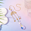 1Pc Faceted Glass Sun Catcher Pendant Decorations AJEW-TA0003-19-3
