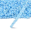 DIY Craft Beads 6/0 Ceylon Round Glass Seed Beads X-SEED-A011-4mm-143-2
