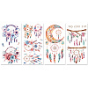 4 Sheets 4 Styles Retro Theme PVC Waterproof Decorative Stickers DIY-WH0489-006-1