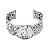 Constellation Alloy Open Cuff Bangles for Women Men BJEW-C064-01AS-09-2