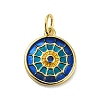 Real 14K Gold Plated Brass Enamel Charms KK-Z032-02B-1