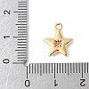 Brass Micro Pave Clear Cubic Zirconia Pendants KK-U064-15G-3
