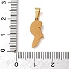 304 Stainless Steel Micro Pave Cubic Zirconia Pendants CU-CBA703A-03G-02-3
