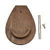 Teardrop Shape Wood Slant Back Single Bracelet Display Stands ODIS-K004-05-1