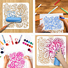 PET Hollow Out Drawing Painting Stencils DIY-WH0405-0058-4