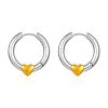 304 Stainless Steel Heart Huggie Hoop Earrings for Women WG7102D-01-1